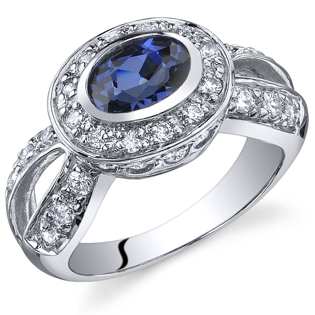 Diseñador inspirado diamante anillo en oro 14K y Platino superposición de plata esterlina